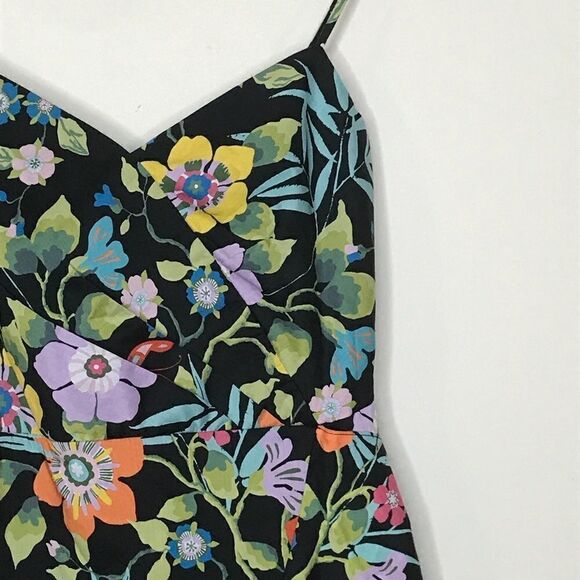 J. Crew Sz 0 Ruffle Dress Liberty Spaghetti Strap - Picture 3 of 7